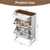 NicBex Shoe Rack Bench Shoe Storage Organizer Slim Shoe Cabinet Narrow Wall Hidden Shoe Cabinet for Entryway - 2 of 4