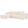 Dovelina Modular Plush Corduroy Sectional Sofa 3-Seat Sofa,Modern Comfy Upholstered Sofa L-Shape Couches with Soft Pillows - 2 of 4