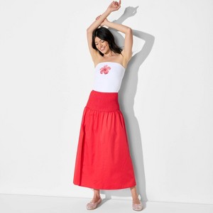 Women's Smocked Waist Maxi Skirt - Wild Fable™ - 1 of 3