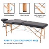 YOUNIKE 2 Folding Massage Table Lash Bed 23.6 Inches Width Wooden Portable Massage Bed with Armrests Esthetician Spa Tattoo Table - 4 of 4