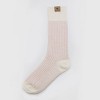 Bearpaw Women's Boot Garter Stitch Crew Socks 1pk - Lotus - 2 of 3