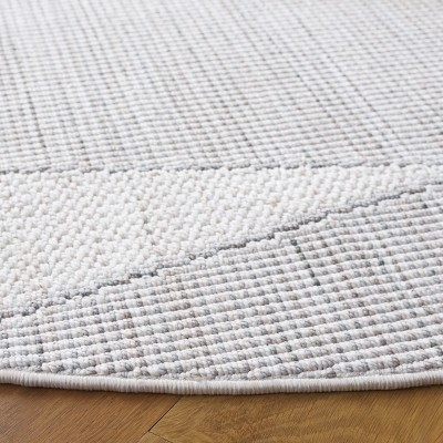 Gray Geometric GREENGUARD Certified Wool Runner Rug