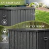 200 Gallon Steel Deck Box Lockable Large Storage Container Waterproof Storage Box For Patio Furniture Garden Tools-Gray - 3 of 4