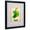 Trademark Fine Art-Naxart 'Ireland Watercolor Map' Matted Framed Art - 2 of 4