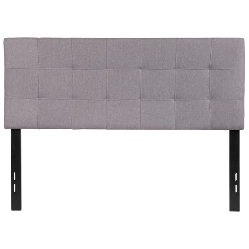 Emma And Oliver Quilted Tufted Full Size Headboard In Light Gray Fabric ...