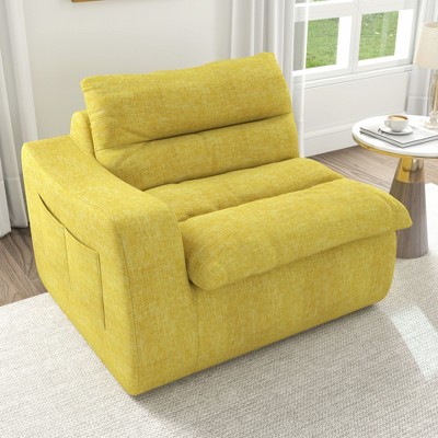 CAVINAS Modern Comfy Foam Bean Bag Chair with Backrest,Single Corner Bean Bag Couch,Accent Chairs for Living Room
