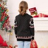 Couples Christmas Sweater Crew Neck Reindeer Snowflakes Knitted Pullover for Women Men - 3 of 4
