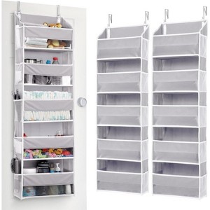 Over-Door Organizer with Clear Windows, 44 lb Capacity - 5 Large Pockets & 10 Mesh Side Pockets for Toys, Shoes, Diapers - 1 of 4