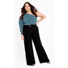 Avenue Women's Plus Size Jill Belted Wide Leg Pant - 3 of 4