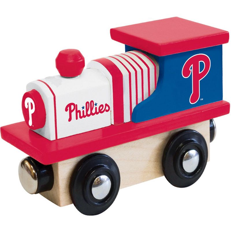 MasterPieces Officially Licensed MLB Philadelphia Phillies Wooden Toy Train Engine For Kids, 1 of 6