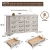 SinCiDo Farmhouse Drawers Dresser, Rustic Wood Chest of Drawers w/Natural Texture, Vintage Storage Dressers Organizer for Bedroom & Living Room - 2 of 4