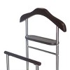 Proman Product Twin Valet with Wooden Hanger Tray & Trouser Bar, Walnut - 2 of 4