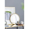 MAYEERTY D15" Round Mirror, Circle Mirror with Iron Frame for Living Room Bedroom Vanity Entryway Hallway, Gold - 3 of 4