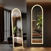 3 Color Lighting Mirror with LED Lights, 60"x16" Lighted Floor Standing Mirror with Stand - 2 of 4