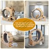 BABYYER Cat Exercise Wheel, Large Cat Treadmill with Cat Bed, Detachable Mat, Climbing Frame and Nest Toy, Indoor Pet Activity Center - 3 of 4