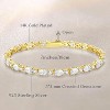 14K Gold Plated Birthstone Tennis Bracelet, 4mm Sterling Silver 7 Inch Gold Tone Jewelry, Birthday Gift for Women - 3 of 4