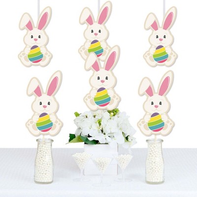 Big Dot of Happiness Hippity Hoppity - Bunny Decorations DIY Easter Party Essentials - Set of 20
