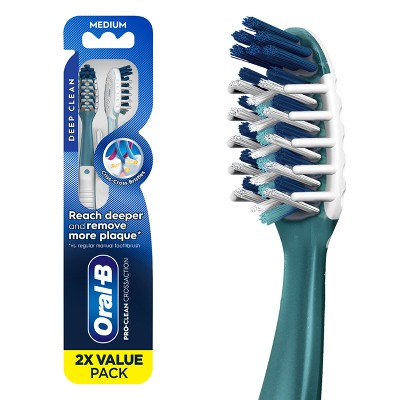 Oral-B CrossAction All In One Toothbrushes, Deep Plaque Removal, Medium - 2ct