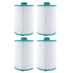 Hurricane 4 Pack HF5H35-01 Advanced Pool and Spa Filter Cartridge Replacement for PAS35P, Unicel 5CH-35, Filbur FC-0300, Elite Spas, White - 1 of 4
