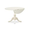East West Furniture, Round Wood Table - Linen White Color Top - 4 of 4