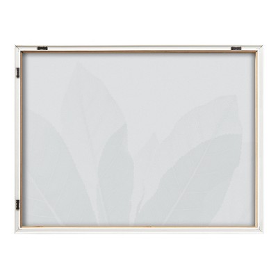 Modern Green Leaf Botanical Framed Glass Wall Art