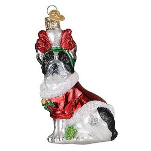 Old World Christmas 4.0 Inch Holiday French Bulldog Christmas Tree Ornament , Christmas Decor Best Friend Companionship (1PC) - 1 of 3