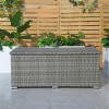 Moda Furnishings 260 Gallon Patio Outdoor Wicker Steel Storage Deck Box - 2 of 4