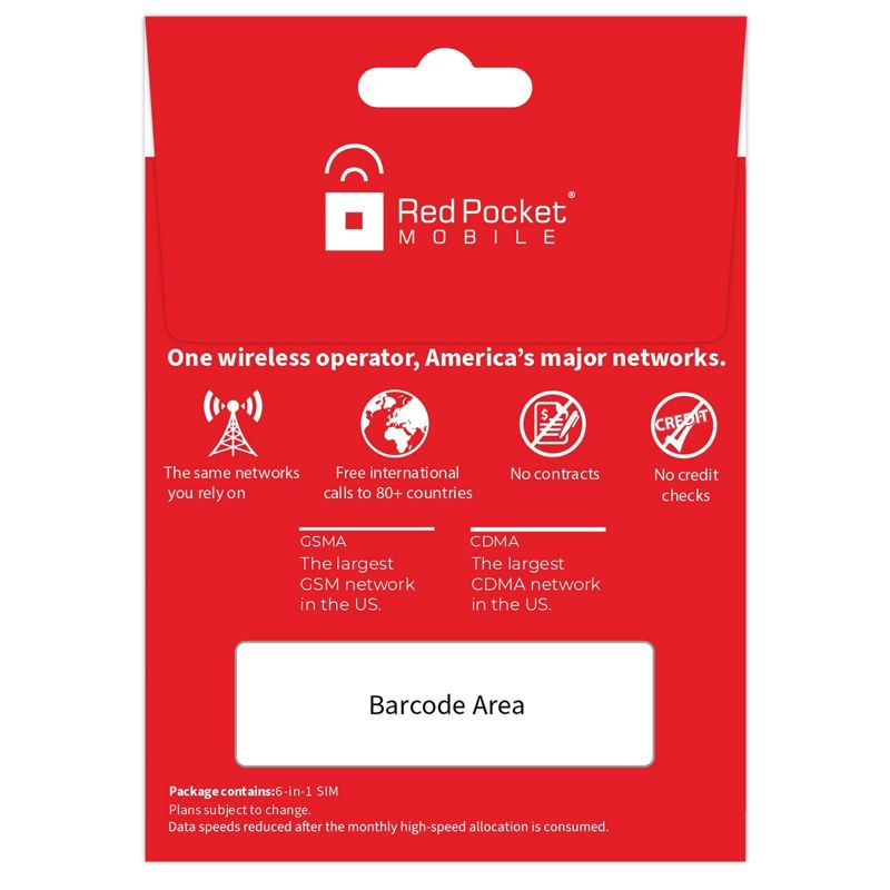 Red Pocket SIM Kit Starter Kit, 3 of 7