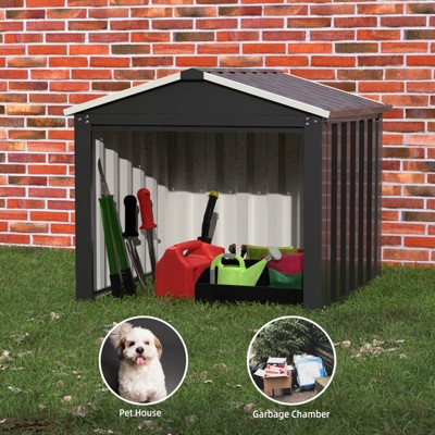 SUXXAN 2 ft. 11 in. W Galvanized Steel Storage Shed and Outdoor Tool Shed