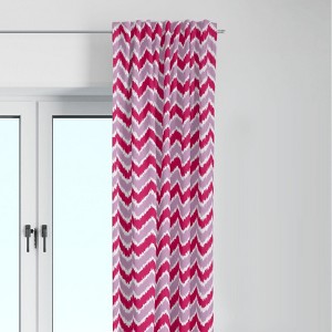 Bacati - Mix N Match Pink/Fuchsia Chevron Curtain Panel - 1 of 4