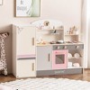 Costway Kids Chef Play Kitchen Set Toddlers Wooden Pretend Toy Playset with Range Hood - 4 of 4