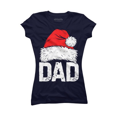 Junior's Design By Humans Dad Santa Christmas By NekoShop T-Shirt