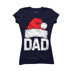 Junior's Design By Humans Dad Santa Christmas By NekoShop T-Shirt - 1 of 3