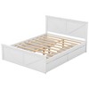 Whisen Wooden Platform Bed with Four Storage Drawers and Support Legs - 4 of 4