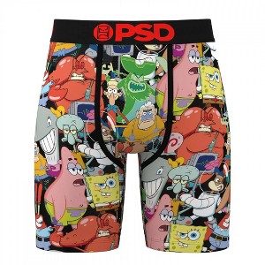 Mens SpongeBob SquarePants Cast Collage PSD Boxer Briefs - 1 of 4