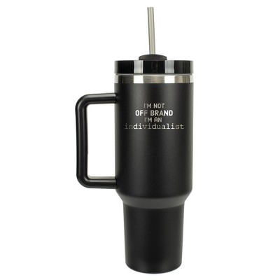 100 North I'm Not Off Brand I'm Individualist 40 oz. Stainless Steel, Large Water Bottle Coffee Mug, Spill & Leak Resistant, Thermal Travel Tumbler