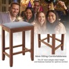 Tangkula 4 PCS Upholstered Bar Stools Wooden Counter Height Chairs Dining - 4 of 4