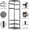 Freestanding Hall Tree with Shoe Bench, Entryway Coat Rack with 3-Tier Storage Shelves and 12 Hooks - 4 of 4