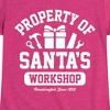 Girls' - Instant Message - Property Of Santas Workshop Christmas Fitted Short Sleeve Graphic T-Shirt - 2 of 4