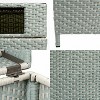 happimess Keaton Modern 24.13-Gallon All-Weather Wicker/Metal Lidded Hideaway Outdoor Trash Can - 4 of 4