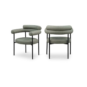 Meridian Furniture,Blake Vegan Leather Dining Chair, Set of 2 - 1 of 4