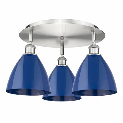 Ballston Dome - 3 Light Flush Mount In Industrial Style-10 Inches Tall and 19.25 Inches Wide