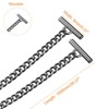 Unique Bargains Cross Body Handbag DIY Accessories Iron Flat Purse Chain Straps - 2 of 3