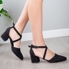 Dolly - Black Suede Pumps | Forever & Always Shoes - 4 of 4