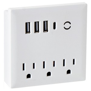 The Lakeside Collection USB And Outlet Adapter With Phone Holder - Ultimate Charging Hub - 1 of 3