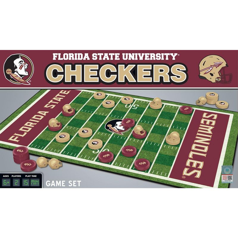 MasterPieces Officially licensed NCAA Florida State Seminoles Checkers Board Game for Families and Kids ages 6 and Up, 1 of 6