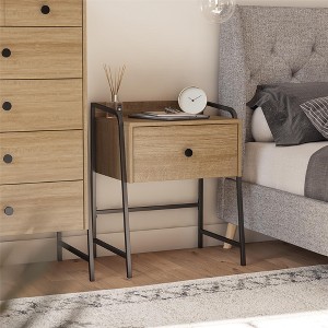 Spassway Wooded Nightstand with Drawer and Open Shelf Vintage End Table with Storage Bedside Table for Farmhouse Bedroom Living Room Sofa Couch - 1 of 4