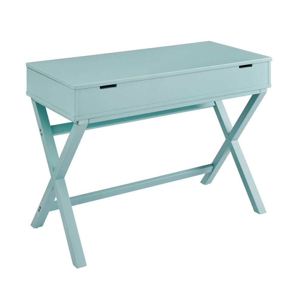 Photos - Office Desk Linon 42" Peggy Transitional Lift Top Stand Up Desk Turquoise  