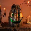 Northlight Lighted Metallic Jack-O-Lantern in Bat Mask Halloween Decoration - 14" - Multi LED - 2 of 4