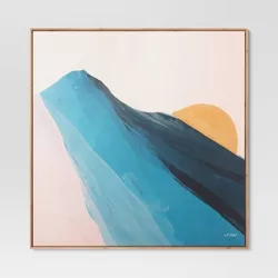 37" x 37" Abstract by Morgan Harper Nichols Framed Wall Canvas Blue